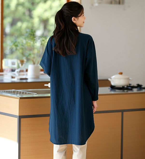 ルフラン（ルフラン）の「【３色組】綿１００％ワッシャー加工のおうちシャツ（パジャマ・ルームウェア）」｜詳細画像