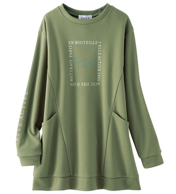 BELLUNA（ベルーナ）の「＜ＥＬＬＥ　Ａｃｔｉｖｅ＞かのこ素材ポケットデザインチュニック（チュニック）」｜詳細画像