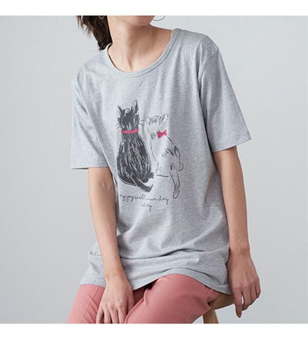 BELLUNA（ベルーナ）の「綿１００％プリントＴシャツ（Tシャツ）」｜詳細画像