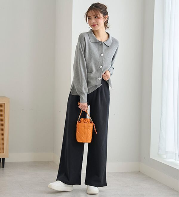 BELLUNA（ベルーナ）の「まるではく毛布！静電防止付裏ファーワイドパンツ（フルレングスパンツ）」｜詳細画像