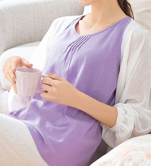 「【４色組】１枚で過ごせる綿１００％楊柳インナー（肌着・インナーウェア）」｜詳細画像