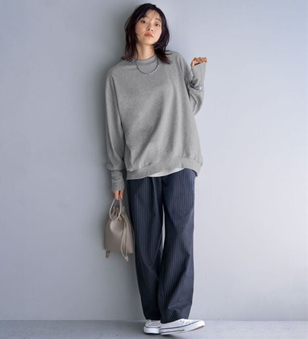 BELLUNA（ベルーナ）の「長めのリブが差をつける！全隠しトレーナー（トレーナー・スウェット）」｜詳細画像
