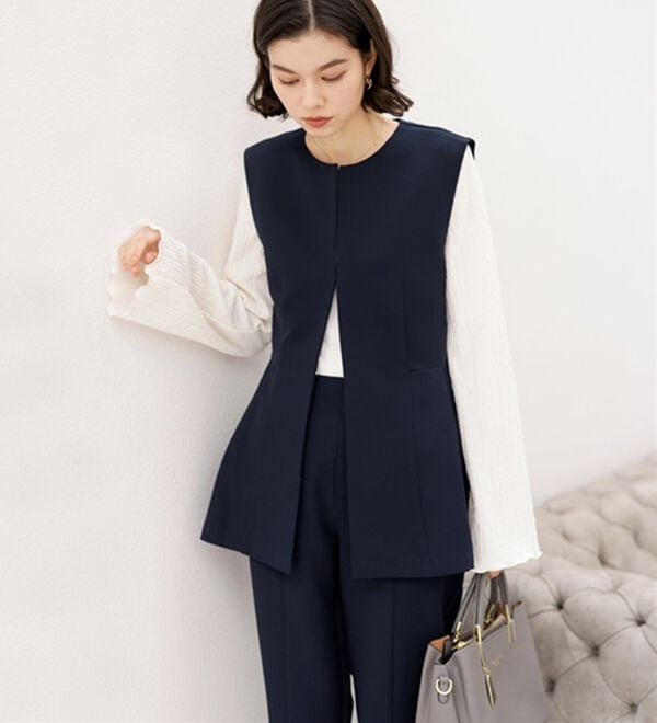 GeeRA（ジーラ）の「【入卒式/セレモニー】ペプラムベストセットアップスーツ（パンツスーツ）」｜詳細画像