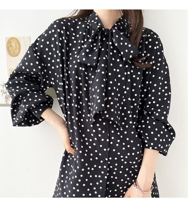 GeeRA（ジーラ）の「前後２ｗａｙボウタイブラウス（ブラウス）」｜詳細画像