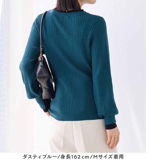 Viola e Viola（ヴィオラ エ ヴィオラ）の「レイヤード風リブニット（ニット・セーター）」｜詳細画像