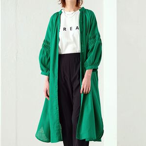 RANAN（ラナン）の「綿１００％袖タックチュニックワンピース（その他ワンピース）」｜詳細画像