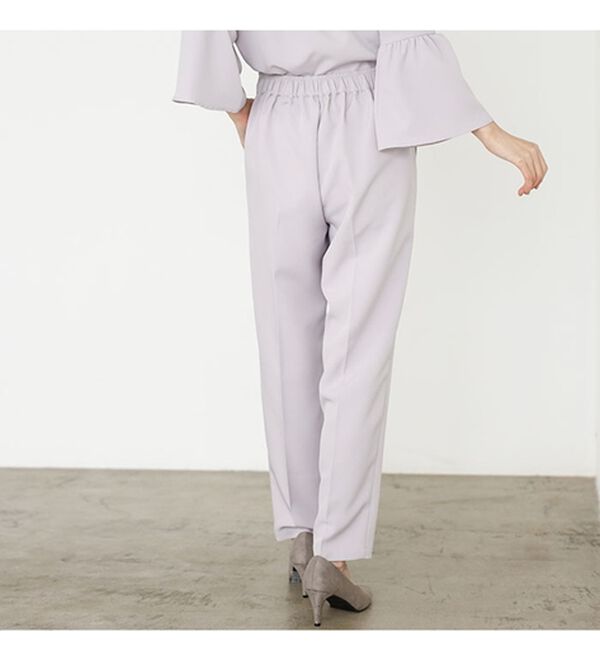 GeeRA（ジーラ）の「ミニ衿ペプラムデザインセットアップ（パンツスーツ）」｜詳細画像