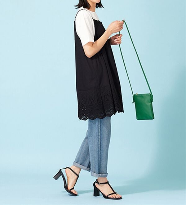 BELLUNA（ベルーナ）の「刺しゅう使いキャミチュニックアンサンブル（チュニック）」｜詳細画像