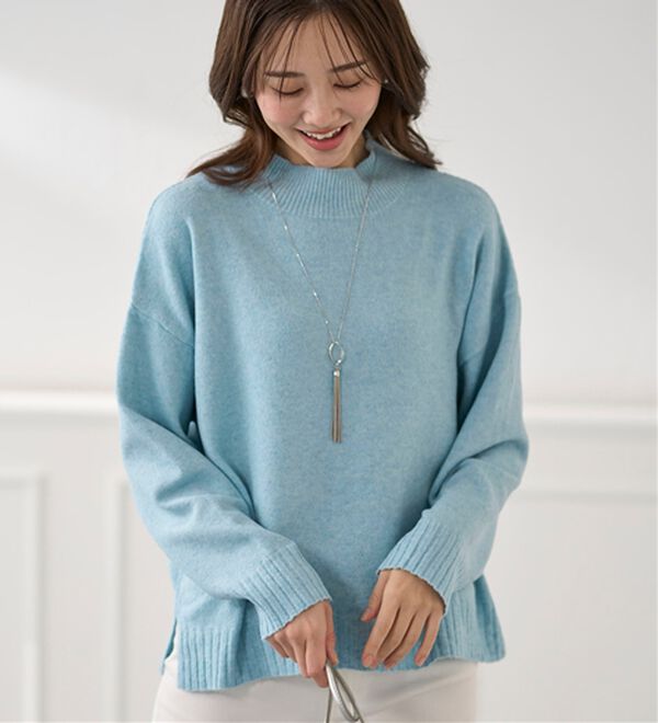 BELLUNA（ベルーナ）の「ウール調ショート丈ニットプルオーバー（ニット・セーター）」｜詳細画像