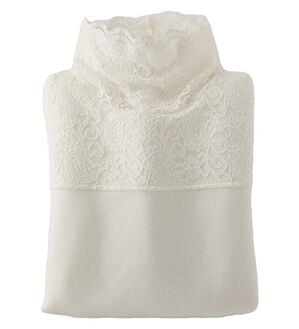 BELLUNA（ベルーナ）の「レース使い吸湿発熱プルオーバー（カットソー）」｜オフ白