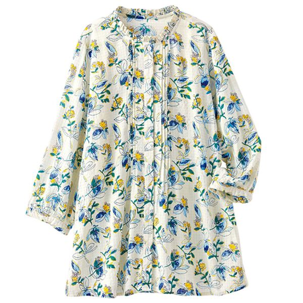 BELLUNA（ベルーナ）の「ナチュラル柄プリントブラウス（ブラウス）」｜詳細画像