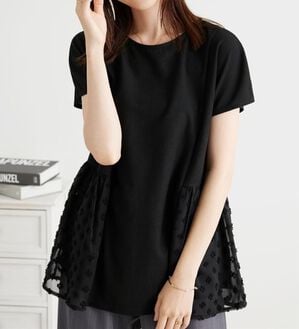 BELLUNA（ベルーナ）の「サイドシアードット切替チュニック（チュニック）」｜詳細画像