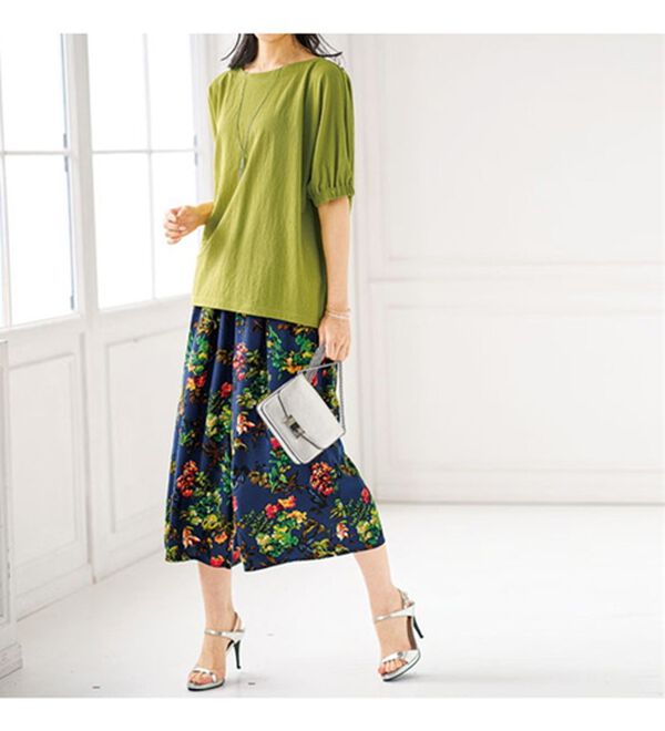 BELLUNA（ベルーナ）の「レーヨンポケット付ガウチョパンツ（ワイドパンツ・ガウチョ）」｜詳細画像