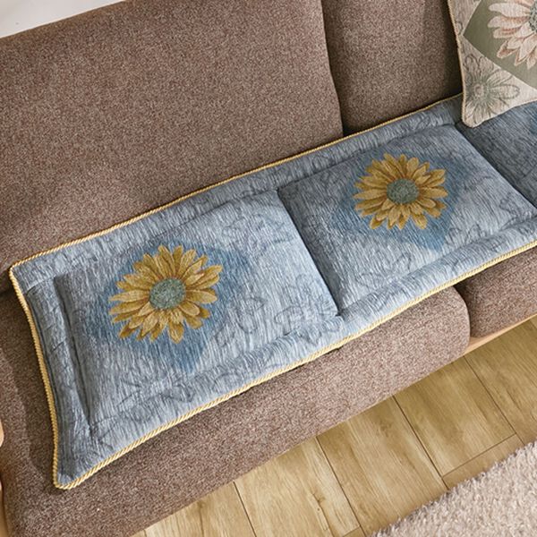 「イタリア製ジャカード織シートクッション「マルゲリータ」（クッション・クッションカバー）」｜ライトブルー