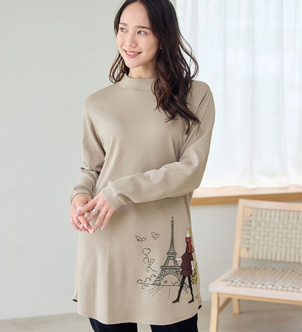 BELLUNA（ベルーナ）の「【メルティポンチ】プリントチュニック（チュニック）」｜詳細画像