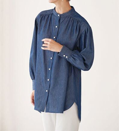 BELLUNA（ベルーナ）の「コットン・テンセル（ＴＭ）繊維デニムブラウス（ブラウス）」