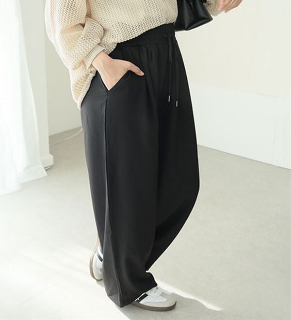 A HAPPY MARILYN（アハッピーマリリン）の「【Ｍ～６Ｌ】ラクして高見え！着痩せとろみイージーパンツ（フルレングスパンツ）」｜詳細画像