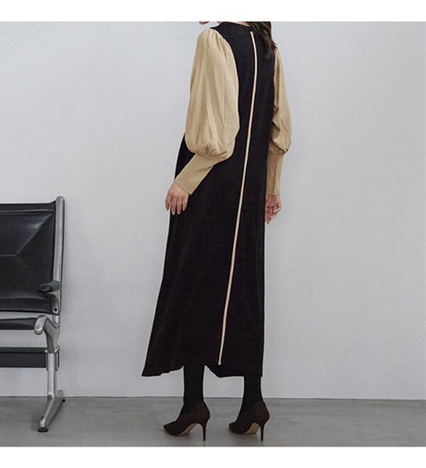 RANAN（ラナン）の「ボリューム袖アウトシームニットワンピース（ニットワンピース）」｜詳細画像