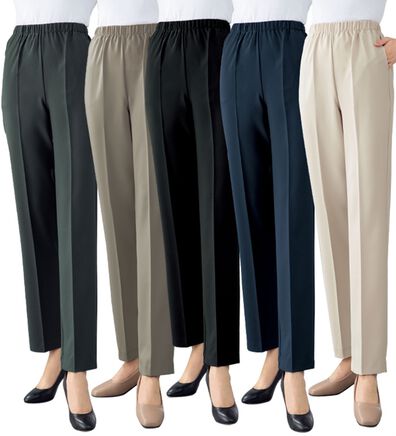 ルフラン（ルフラン）の「【５本組】日本製お手入れラク！毎日活躍パンツ（フルレングスパンツ）」