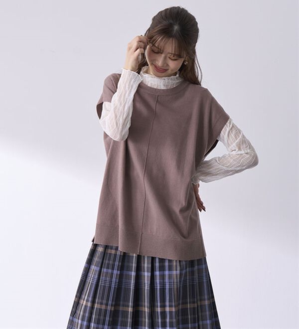 BELLUNA（ベルーナ）の「着回し自在！ニットベストアンサンブル（アンサンブル）」｜詳細画像