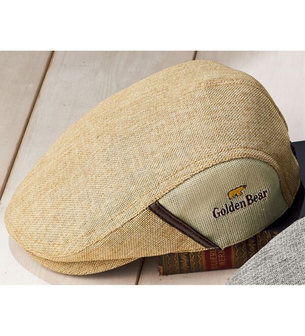 「＜ゴールデンベア＞洗える！天然ライクなダンディハット（メンズ帽子）」｜ハンチングベージュ