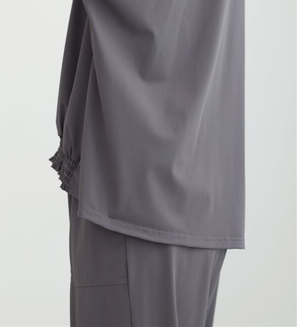 BELLUNA（ベルーナ）の「ヒンヤリ爽快！裾ギャザープルオーバー（カットソー）」｜詳細画像