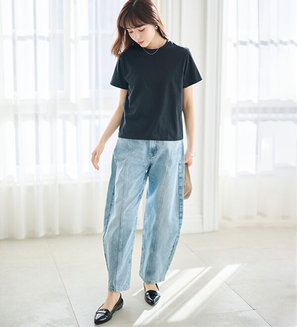 RANAN（ラナン）の「【5つの機能付】ひんやり着回し抜群ベーシックＴシャツ＜選べる着丈＞（Tシャツ）」｜詳細画像