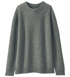 BELLUNA（ベルーナ）の「ずっとさわっていたくなる　ウールカシミヤセーター（ニット・セーター）」｜杢グレー