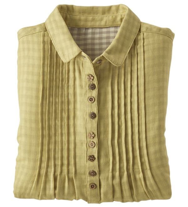 BELLUNA（ベルーナ）の「綿１００％ダブルガーゼブラウス（ブラウス）」｜ライム2