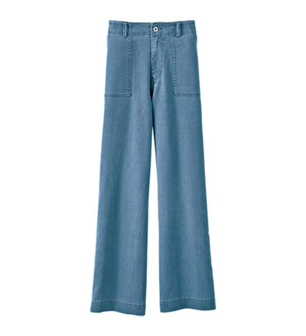 BELLUNA（ベルーナ）の「【チラシ掲載】新感覚！メッシュデニムワイドパンツ（フルレングスパンツ）」｜詳細画像