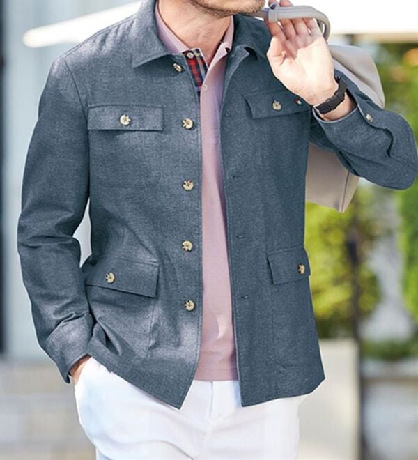 「＜アーノルド　パーマー＞リネンブレンドサマーテーラードジャケット（メンズジャケット）」｜詳細画像