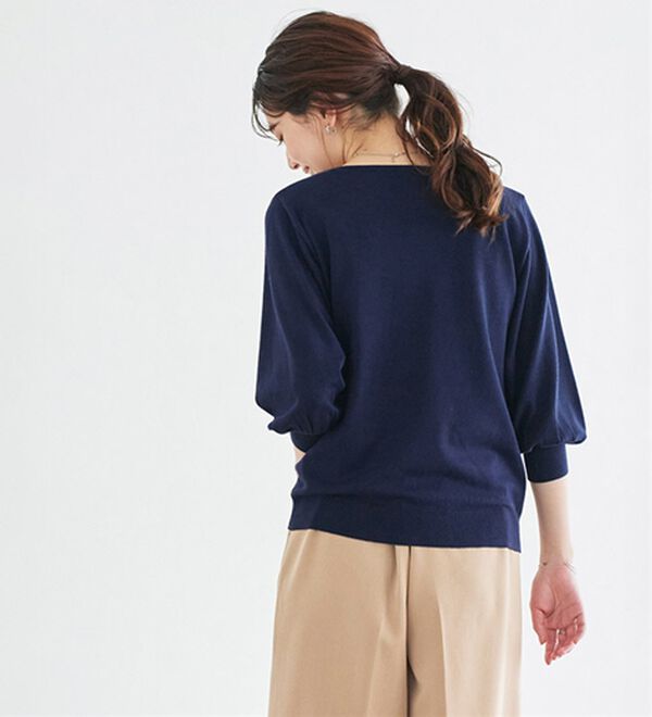 Pierrot（ピエロ）の「【選べるネック】シルクタッチバルーンニット（ニット・セーター）」｜詳細画像