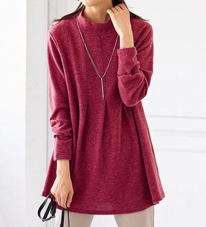 BELLUNA（ベルーナ）の「杢調素材タックデザインチュニック（チュニック）」｜詳細画像