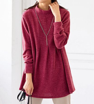 BELLUNA（ベルーナ）の「杢調素材タックデザインチュニック（チュニック）」