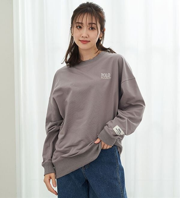 BELLUNA（ベルーナ）の「【ＰＯＬＯ　ＢＣＳ】ミニ裏毛素材ゆるトレーナー（トレーナー・スウェット）」｜詳細画像