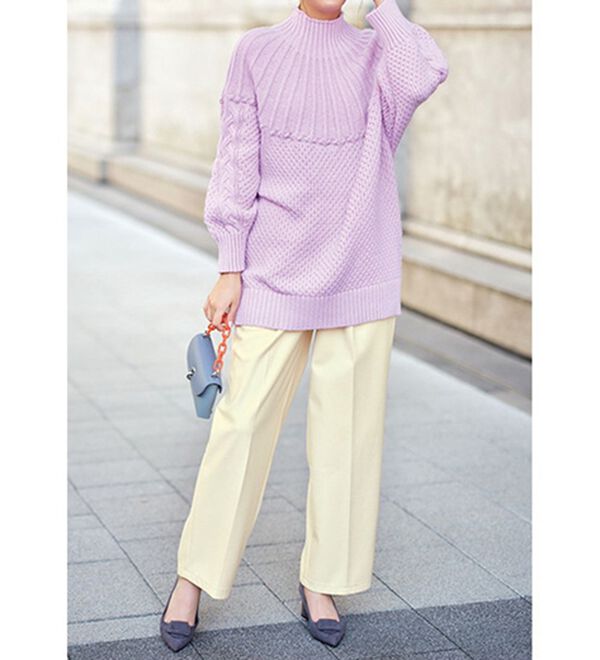 【ばら】ルネ　rene 七分袖ニット　2023年　サイズ34 フラワー ばら】ルネ rene 七分袖ニット 2023年 サイズ34 フラワー ルネ