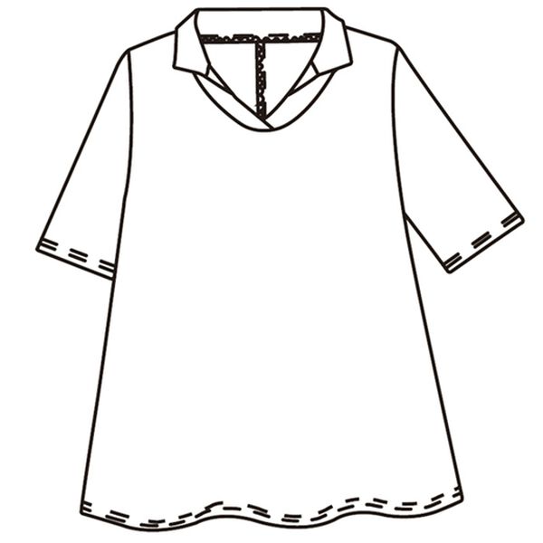 BELLUNA（ベルーナ）の「強撚綿１００％かのこ素材フレアーチュニック（チュニック）」｜詳細画像