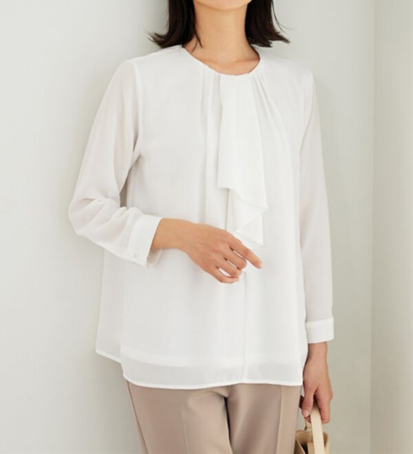 BELLUNA（ベルーナ）の「＜セレモニースタイル＞ボウタイデザインブラウス（ブラウス）」｜詳細画像