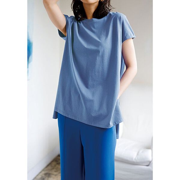 極美品　レオナール　コットン　フレンチスリーブ　チュニック　ゆったり38 楽天市場】フレンチスリーブキーネックシャツチュニックブラウス