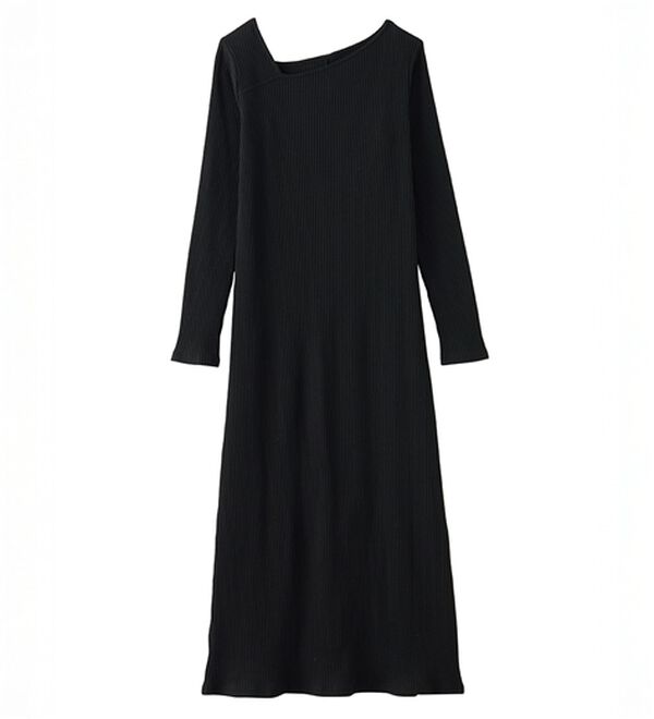 RANAN（ラナン）の「アシメネックリブワンピース（ロングワンピース）」｜詳細画像