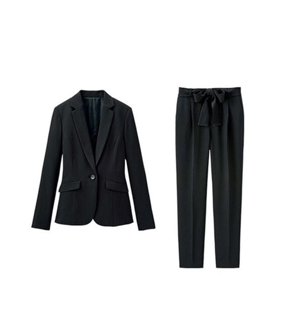 GeeRA（ジーラ）の「【2点セット】選べるボトム！洗えて型くずれしないパンツスーツセット（パンツスーツ）」｜詳細画像