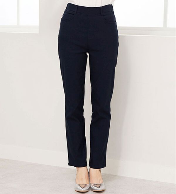 BELLUNA（ベルーナ）の「裏起毛ツイル素材ストレッチパンツ（フルレングスパンツ）」｜詳細画像