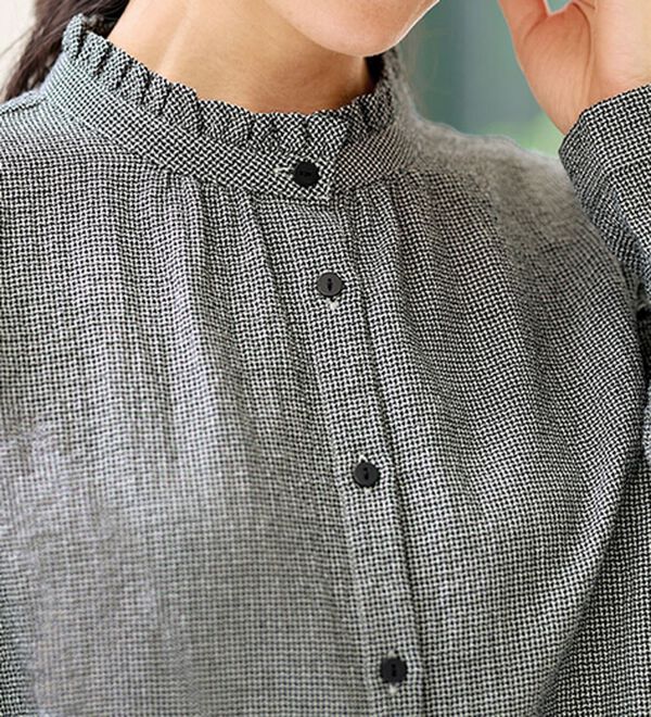 BELLUNA（ベルーナ）の「柔らかコットン衿フリルシャツ（ブラウス）」｜詳細画像
