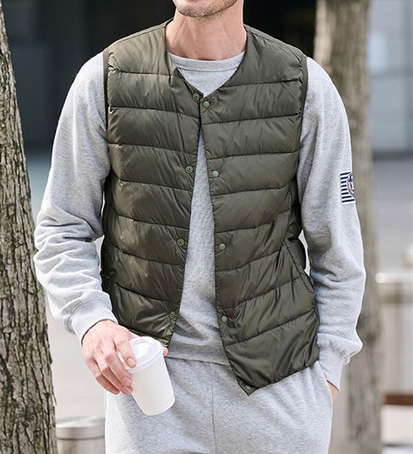 「ヒーター付丸八ダウンインナーベスト（メンズベスト）」｜詳細画像
