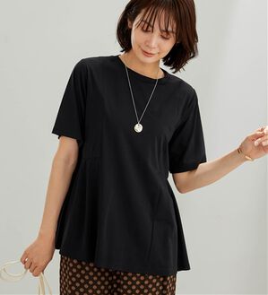 BELLUNA（ベルーナ）の「【接触冷感】ヒンヤリ！サイドタック使いチュニック（チュニック）」｜黒