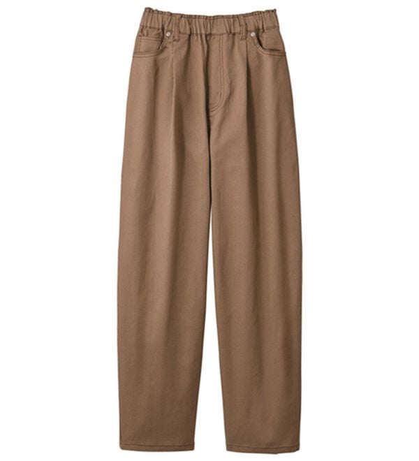 ルフラン（ルフラン）の「ゆったりやわらか素材のデニムパンツ（ワイドパンツ・ガウチョ）」｜モカ