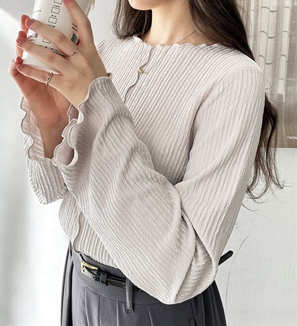 GeeRA（ジーラ）の「【選べる2タイプ】着回し自在なジャカードトップス（カットソー）」｜詳細画像