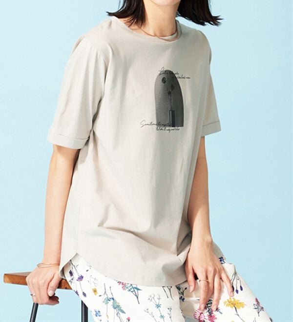 BELLUNA（ベルーナ）の「ヒンヤリ！着映えプリントプルオーバー（カットソー）」｜詳細画像