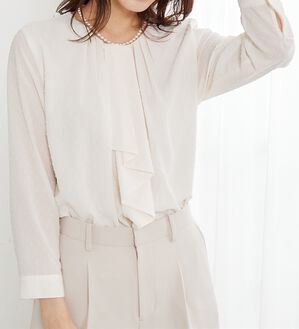 BELLUNA（ベルーナ）の「＜Ｃ／Ｓ＞ドットシフォンボウタイブラウス（ブラウス）」｜詳細画像