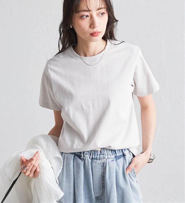 RANAN（ラナン）の「【5つの機能付】ひんやり着回し抜群ベーシックＴシャツ＜選べる着丈＞（Tシャツ）」｜詳細画像